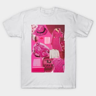 Pink Magazine Collage T-Shirt